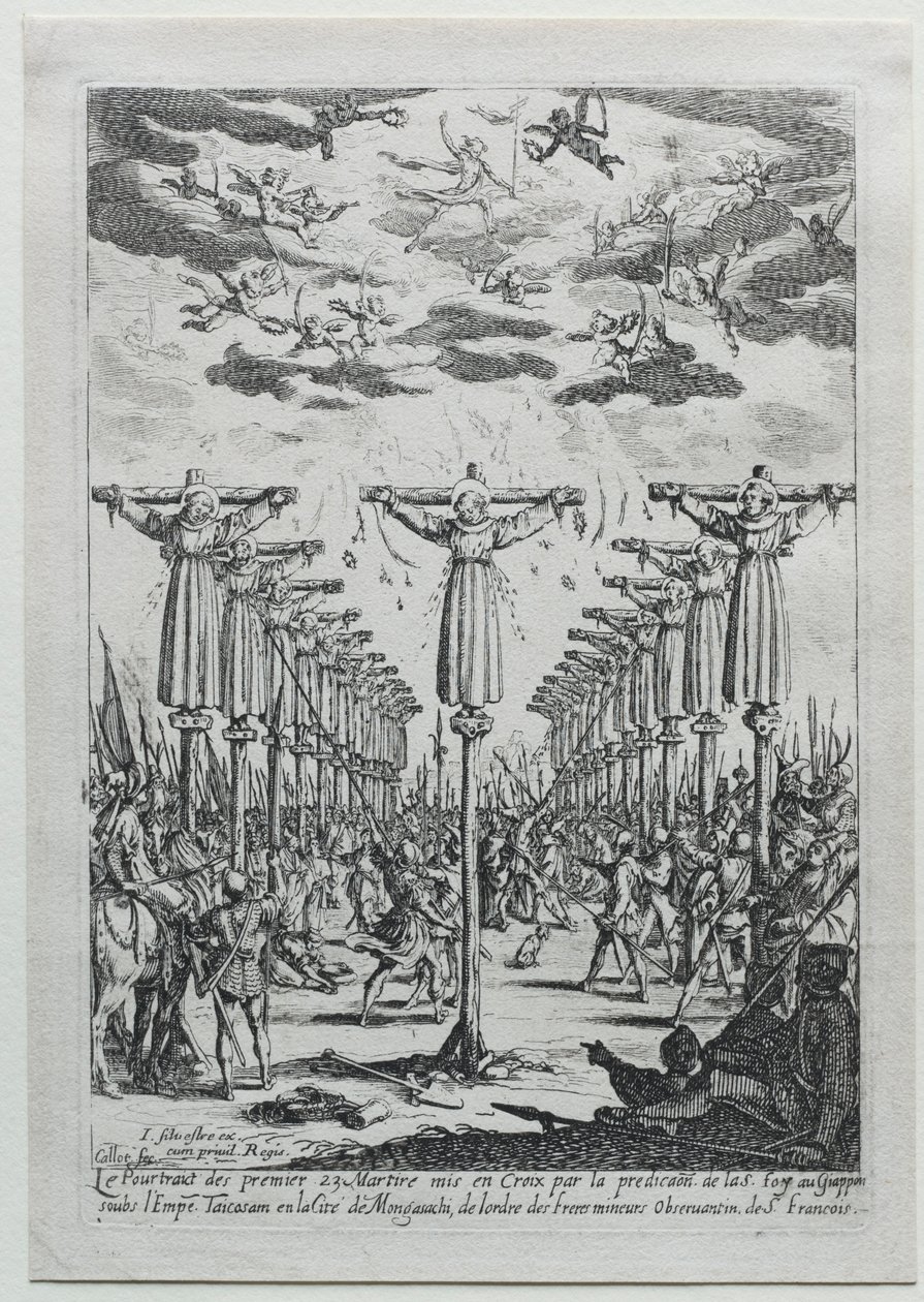 Męczennicy Japonii. autorstwa Jacques Callot