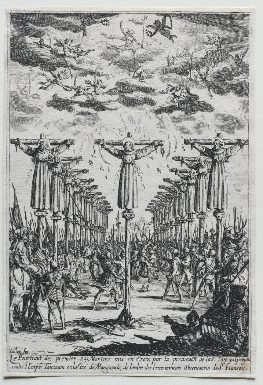Męczennicy Japonii, 1600 rok. autorstwa Jacques Callot
