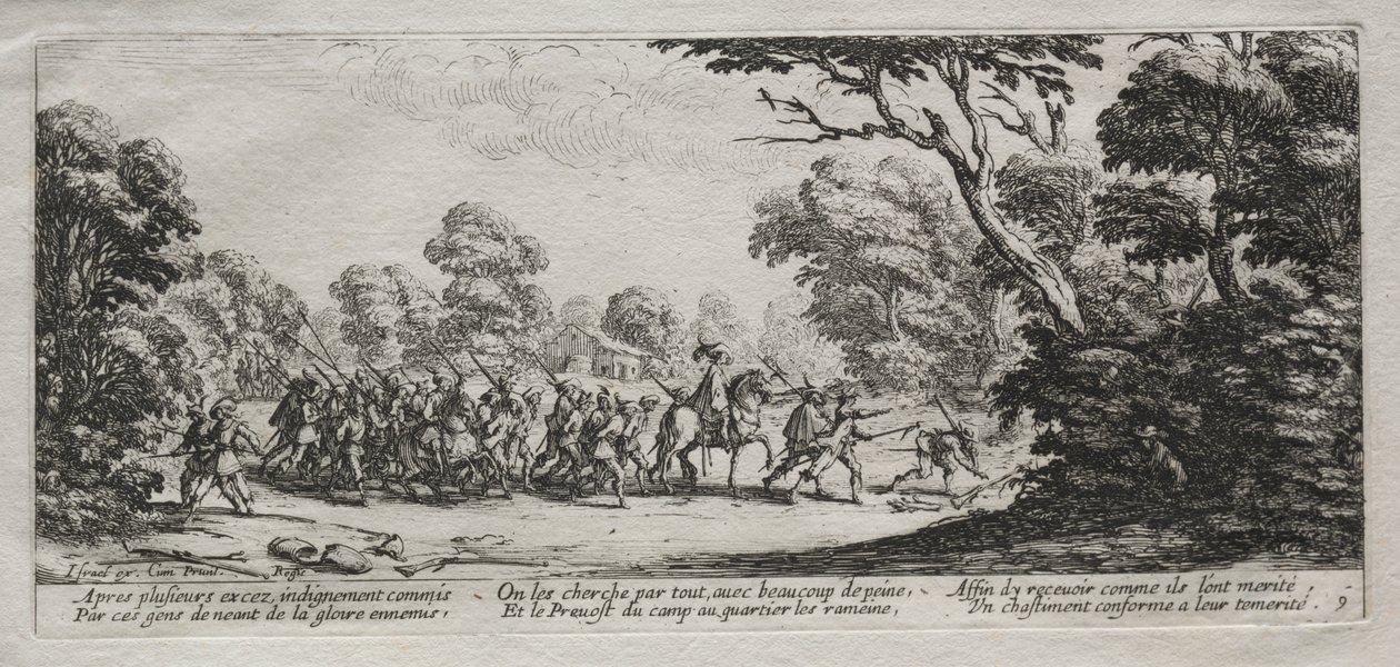 Miseries of War: Aresztowanie złoczyńców autorstwa Jacques Callot