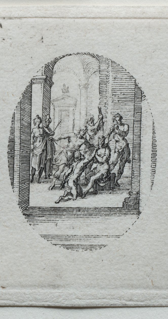 Tajemnice męki: Chrystus ukoronowany cierniami autorstwa Jacques Callot