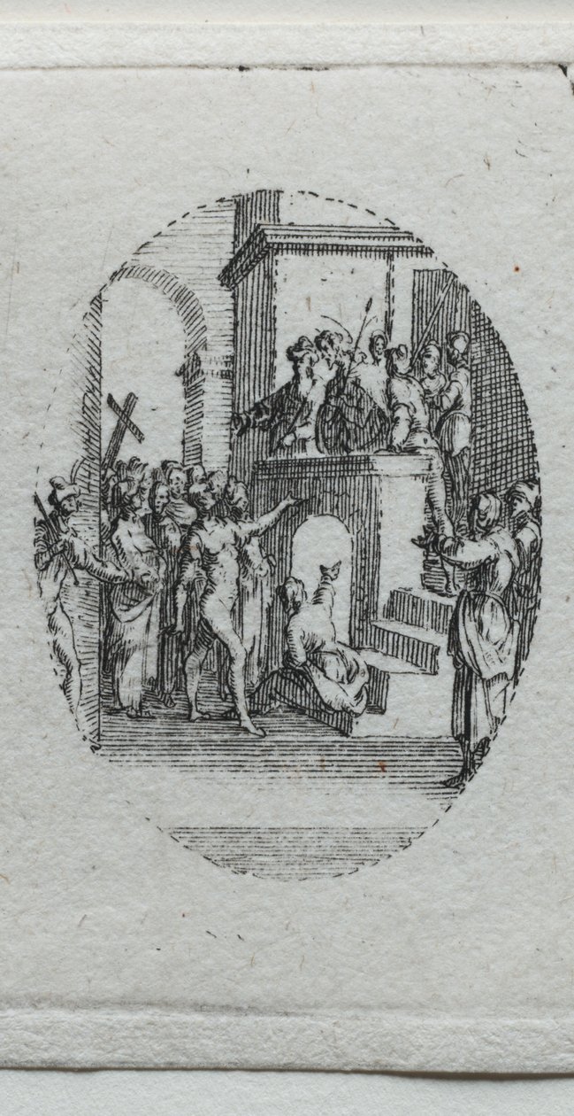 Tajemnice męki: Chrystus przedstawiony ludowi. autorstwa Jacques Callot
