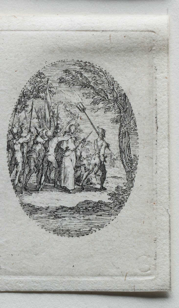 Tajemnice męki: Chrystus wzięty do niewoli. autorstwa Jacques Callot