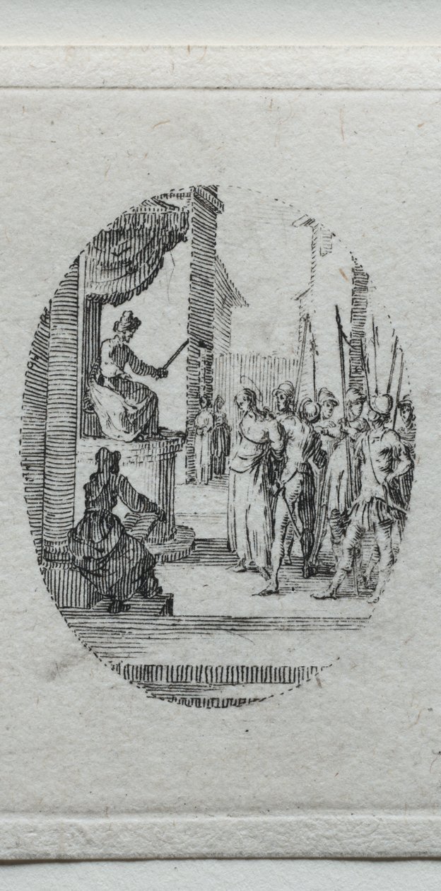 Tajemnice męki: Chrystus przed Piłatem autorstwa Jacques Callot