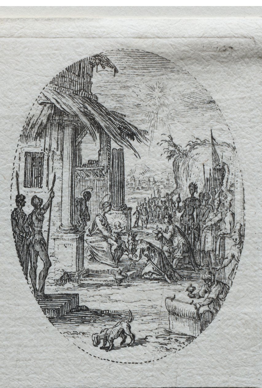 Tajemnice Męki: Adoracja Królów autorstwa Jacques Callot