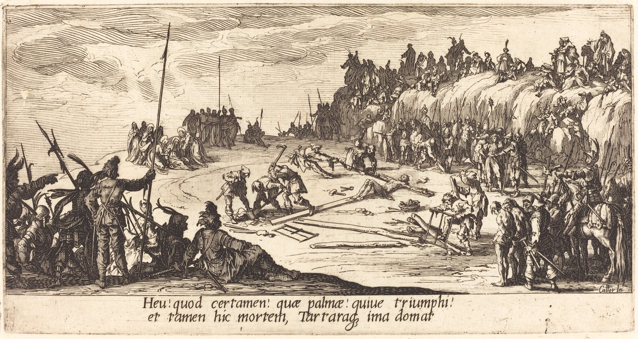 Przybicie do krzyża autorstwa Jacques Callot
