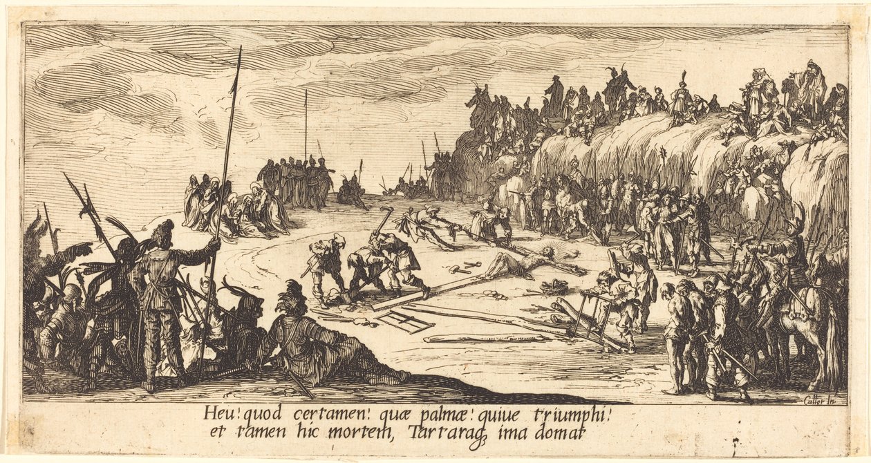 Przybicie do krzyża autorstwa Jacques Callot