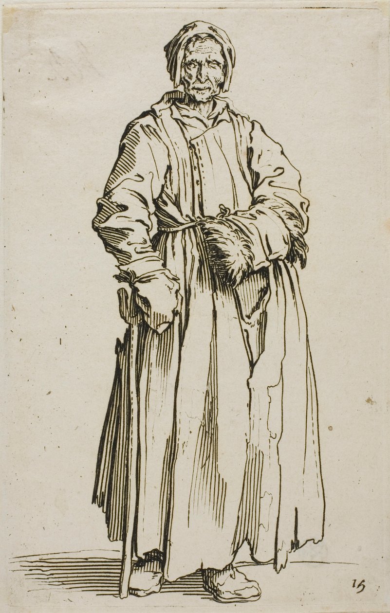 Jednooka kobieta, płyta piętnasta z The Beggars autorstwa Jacques Callot