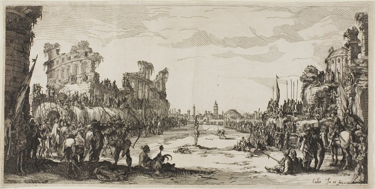 Męka przez strzały (Saint Sebastian) autorstwa Jacques Callot