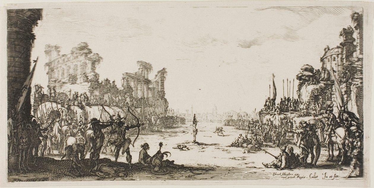Męka przez strzały (Saint Sebastian) autorstwa Jacques Callot
