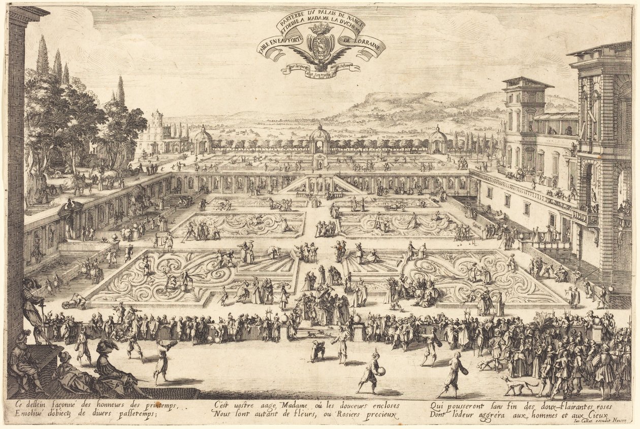 Ogrody Pałacowe w Nancy autorstwa Jacques Callot