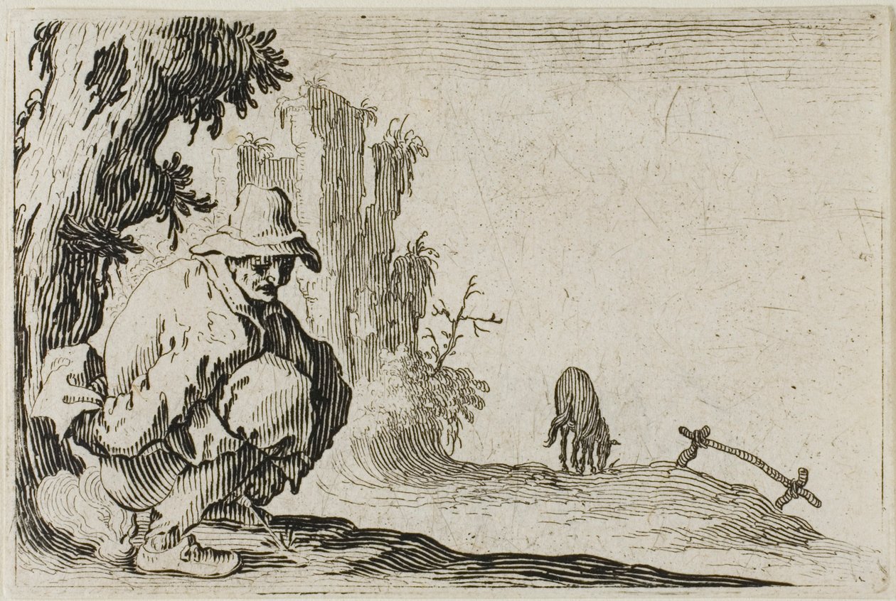 Kucki chłop, z Kaprysów autorstwa Jacques Callot