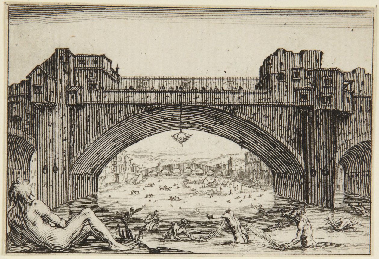 Ponte Vecchio, Florencja autorstwa Jacques Callot