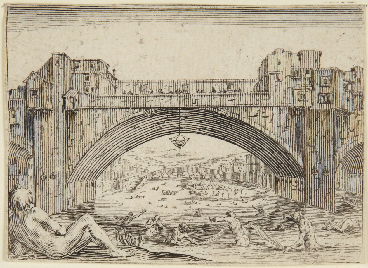 Ponte Vecchio, Florencja autorstwa Jacques Callot