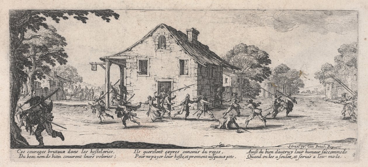 Rajd (La Maraude), z „Nieszczęść wojny” autorstwa Jacques Callot