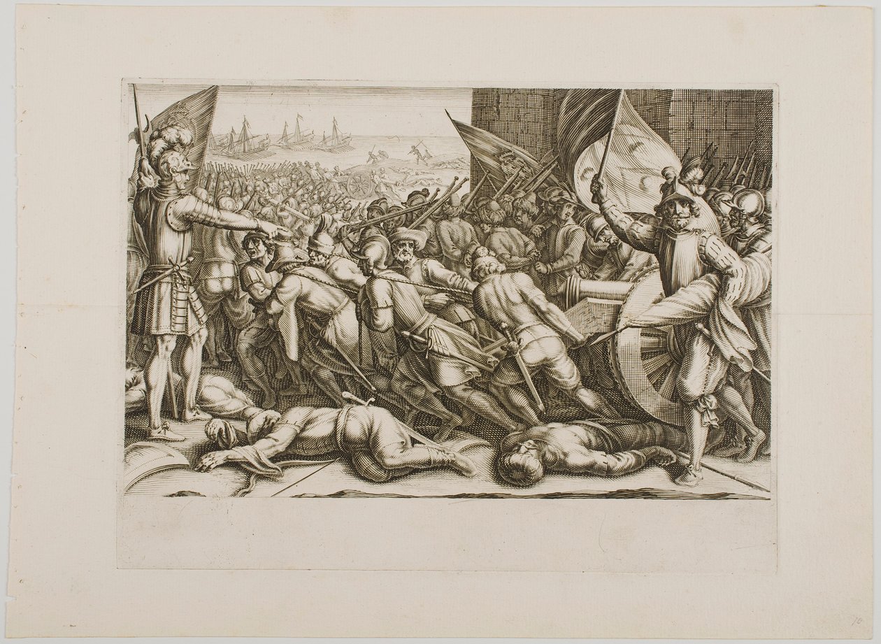 Ponowne zaokrętowanie wojsk, z serii „Życie Ferdynanda de Medici” autorstwa Jacques Callot