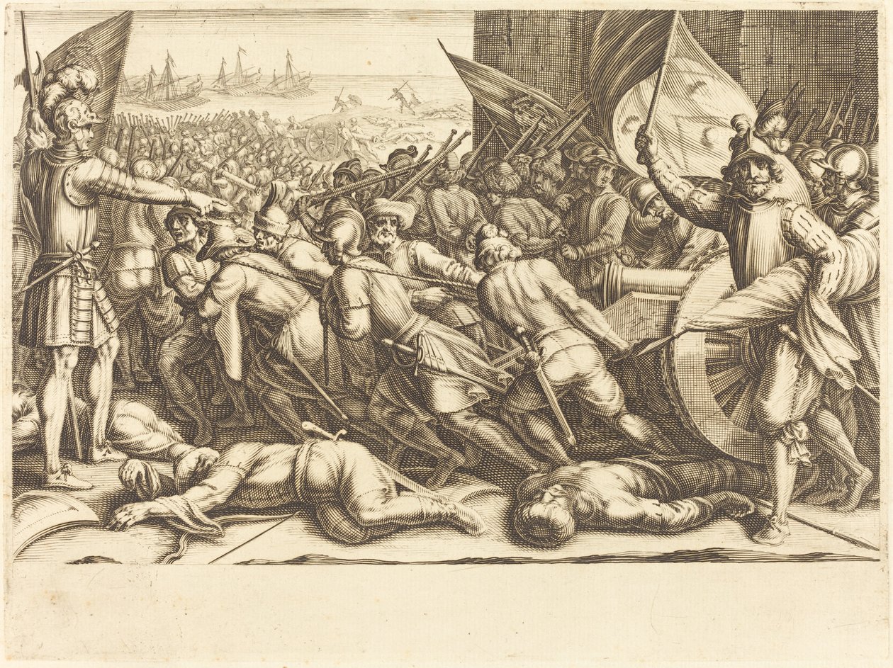 Ponowne zaokrętowanie Turków, ok. godz. 1614. autorstwa Jacques Callot