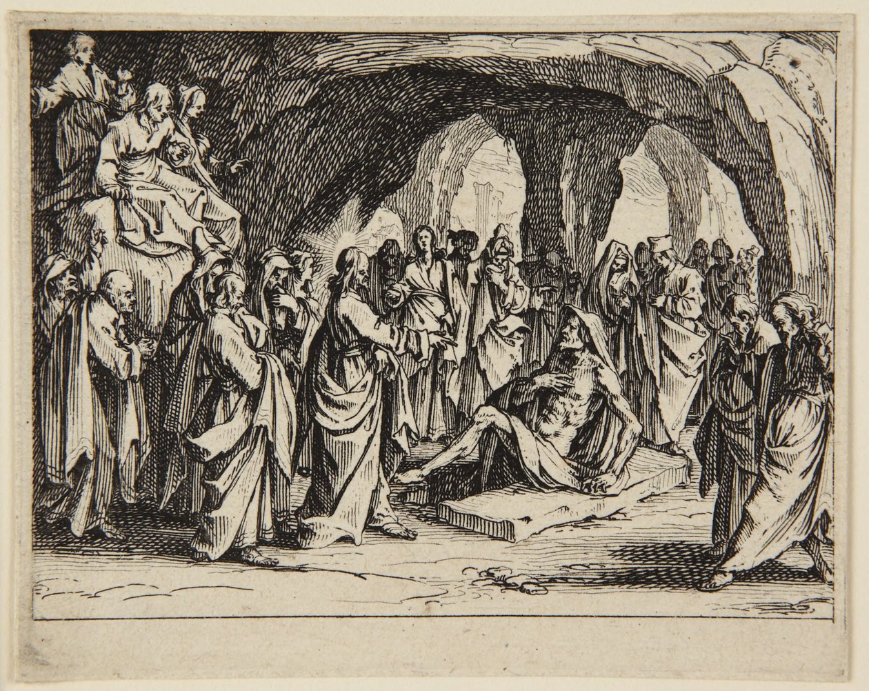 Wskrzeszenie Łazarza autorstwa Jacques Callot