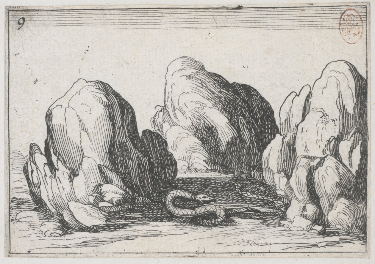 Wąż - nie. 9 z serii autorstwa Jacques Callot