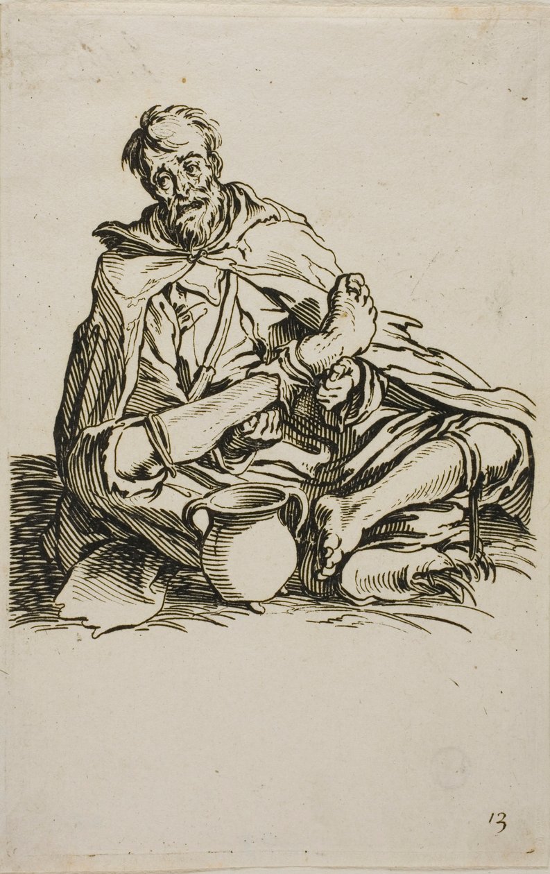 Chory, płyta trzynasta z The Beggars autorstwa Jacques Callot