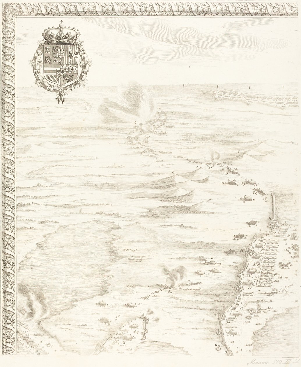 Oblężenie Bredy [tablica 1 z 6] autorstwa Jacques Callot