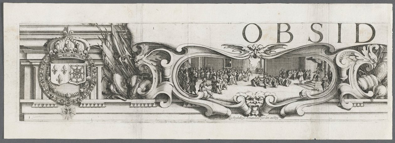 Oblężenie La Rochelle: plansza 1 autorstwa Jacques Callot