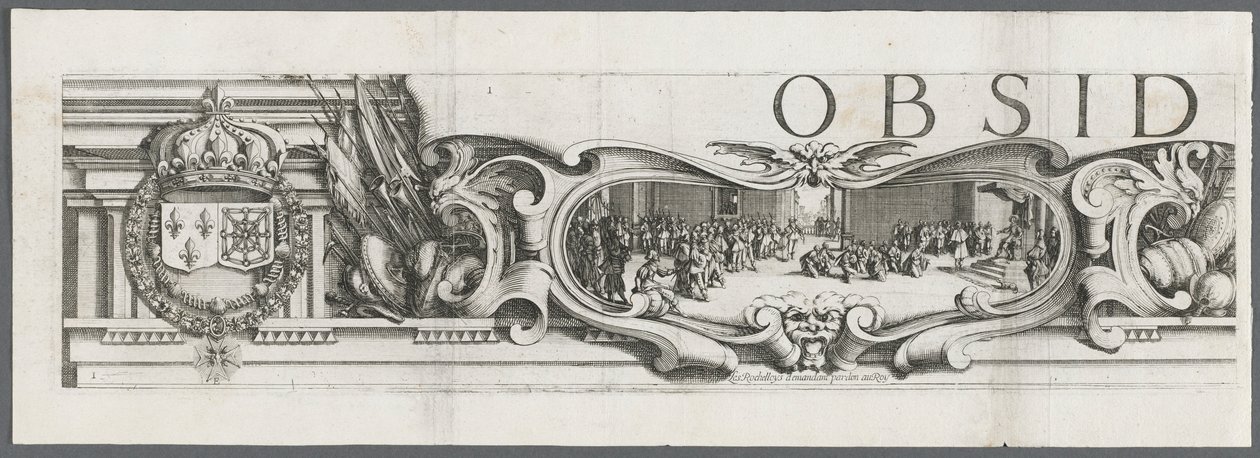 Oblężenie La Rochelle: Tablica 1, 1628-1630. autorstwa Jacques Callot