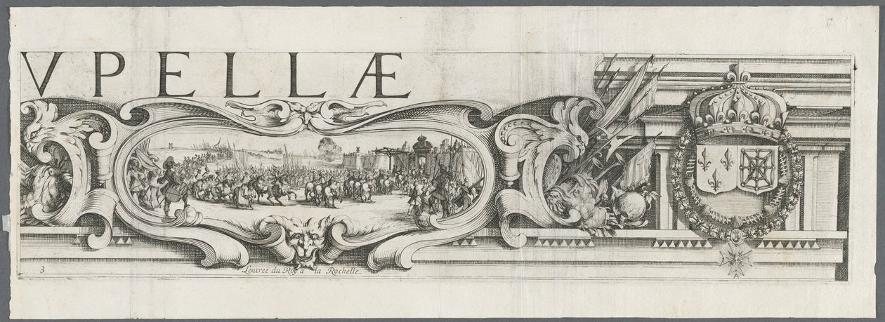 Oblężenie La Rochelle: Tablica 3, 1628-1630. autorstwa Jacques Callot