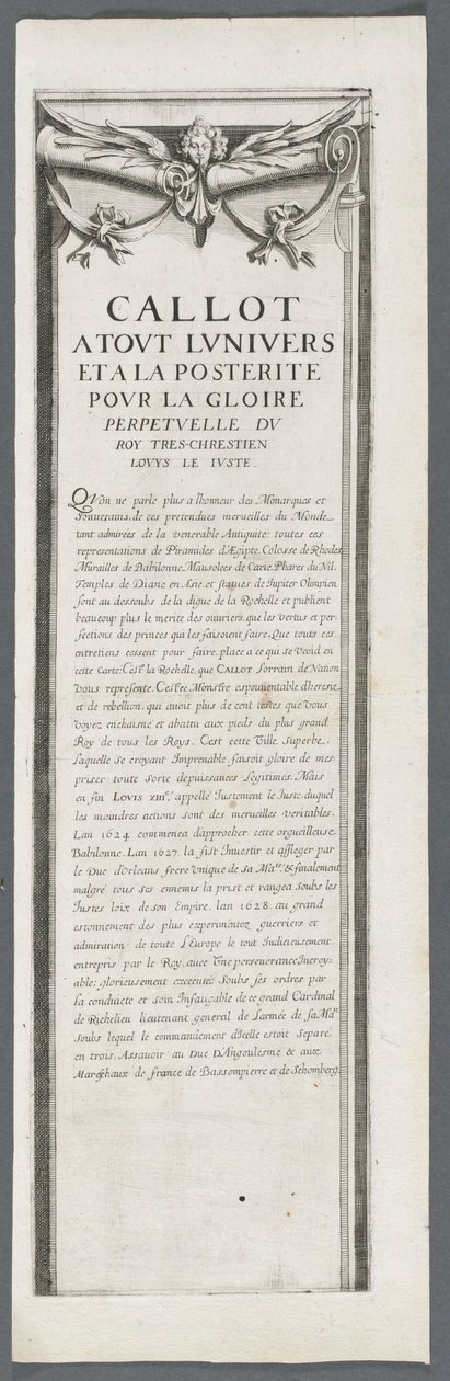 Oblężenie La Rochelle: plansza 4 autorstwa Jacques Callot