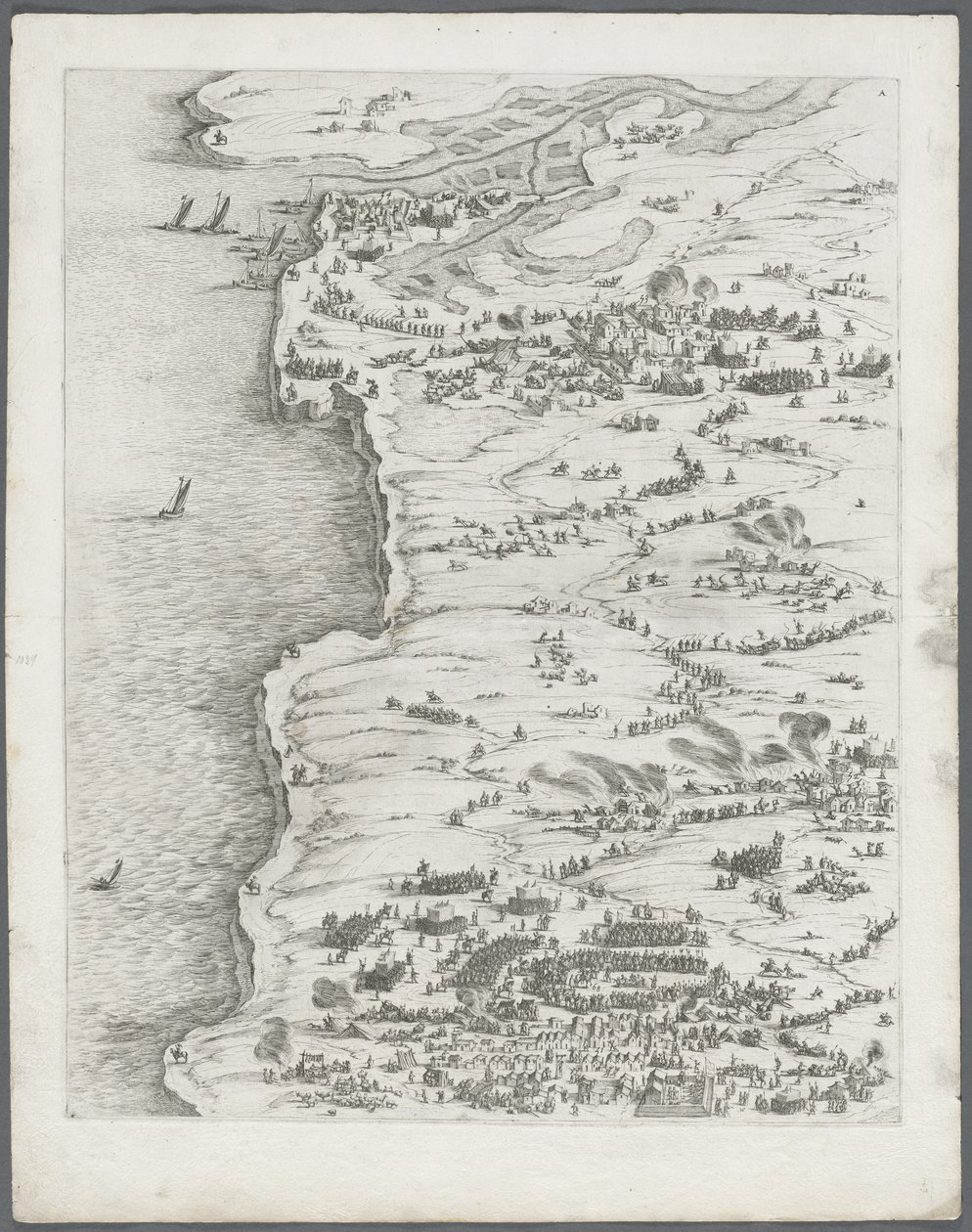 Oblężenie La Rochelle: rycina 5 autorstwa Jacques Callot