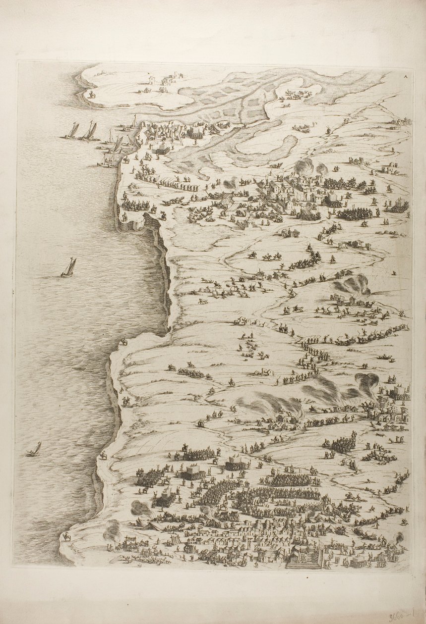 Oblężenie La Rochelle, płyta pierwsza autorstwa Jacques Callot