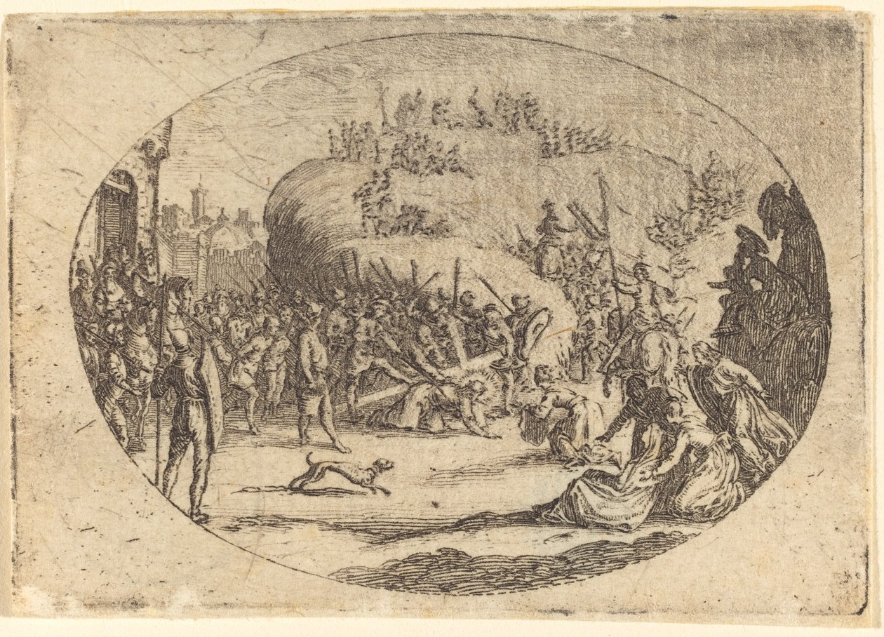 Małe niesienie krzyża autorstwa Jacques Callot