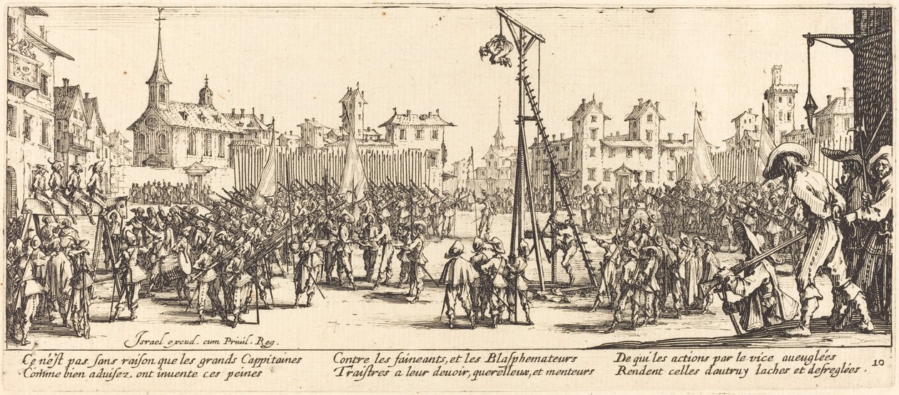 Strappado autorstwa Jacques Callot