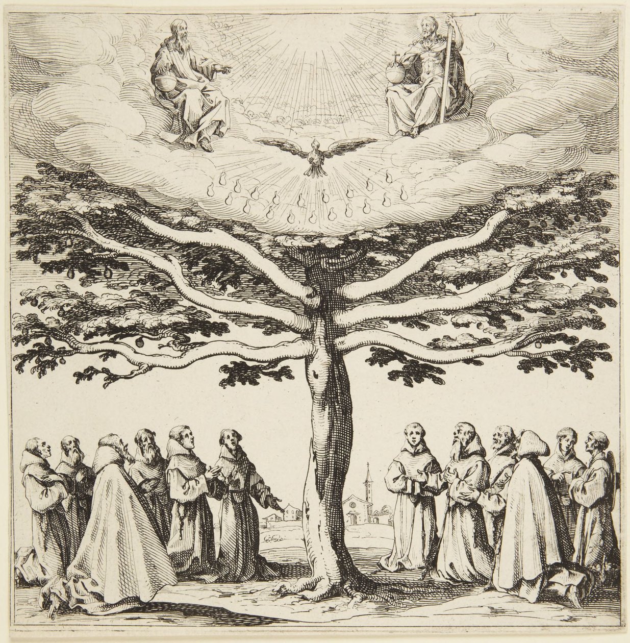 Drzewo świętego Franciszka autorstwa Jacques Callot