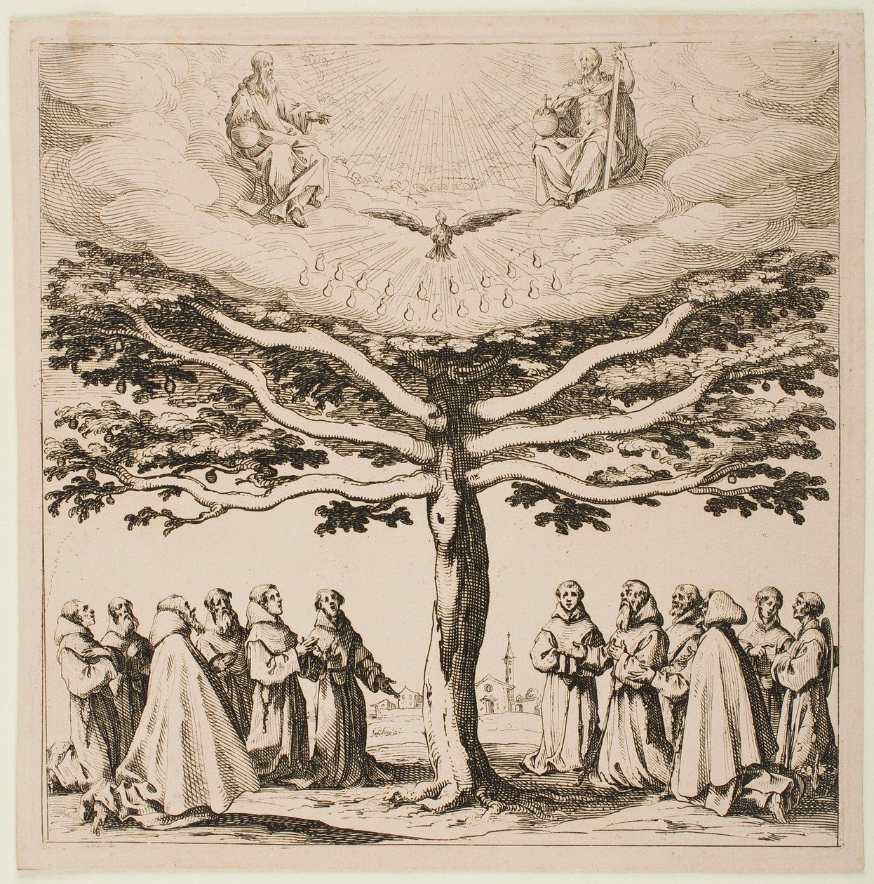 Drzewo świętego Franciszka autorstwa Jacques Callot