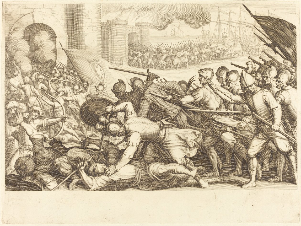 Oddziały forsujące bramę miasta, ok. 1930 r. 1614. autorstwa Jacques Callot