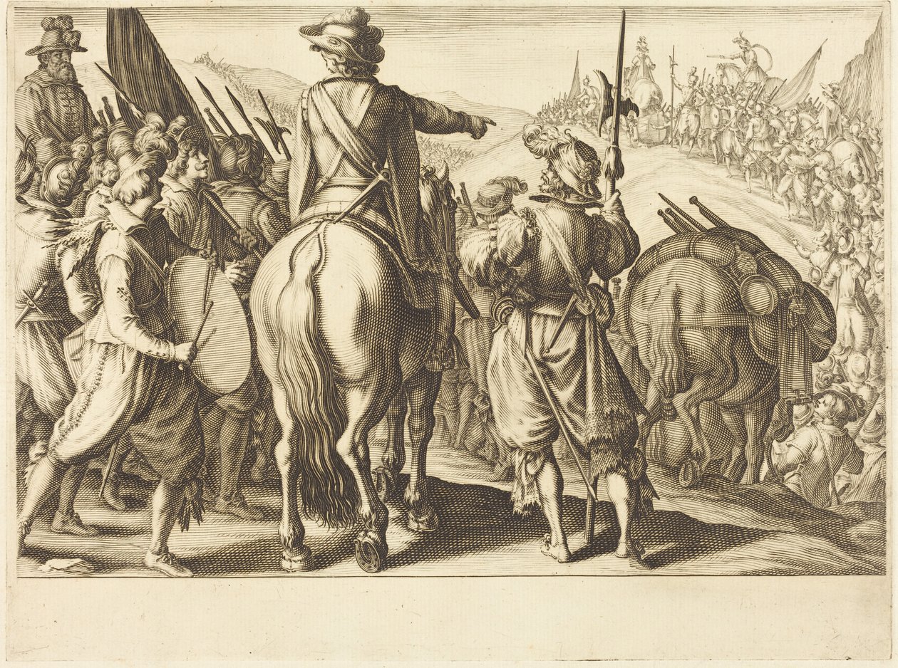 Wojska w marszu autorstwa Jacques Callot