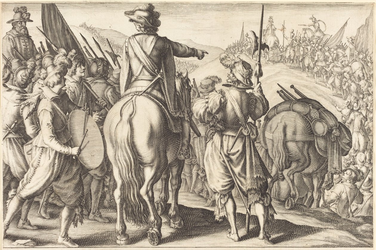 Wojska w marszu autorstwa Jacques Callot