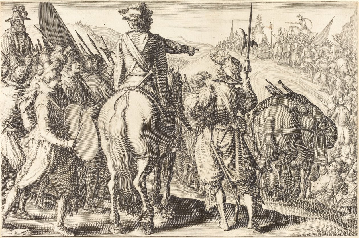Żołnierze marszu, ok. godz. 1614. autorstwa Jacques Callot