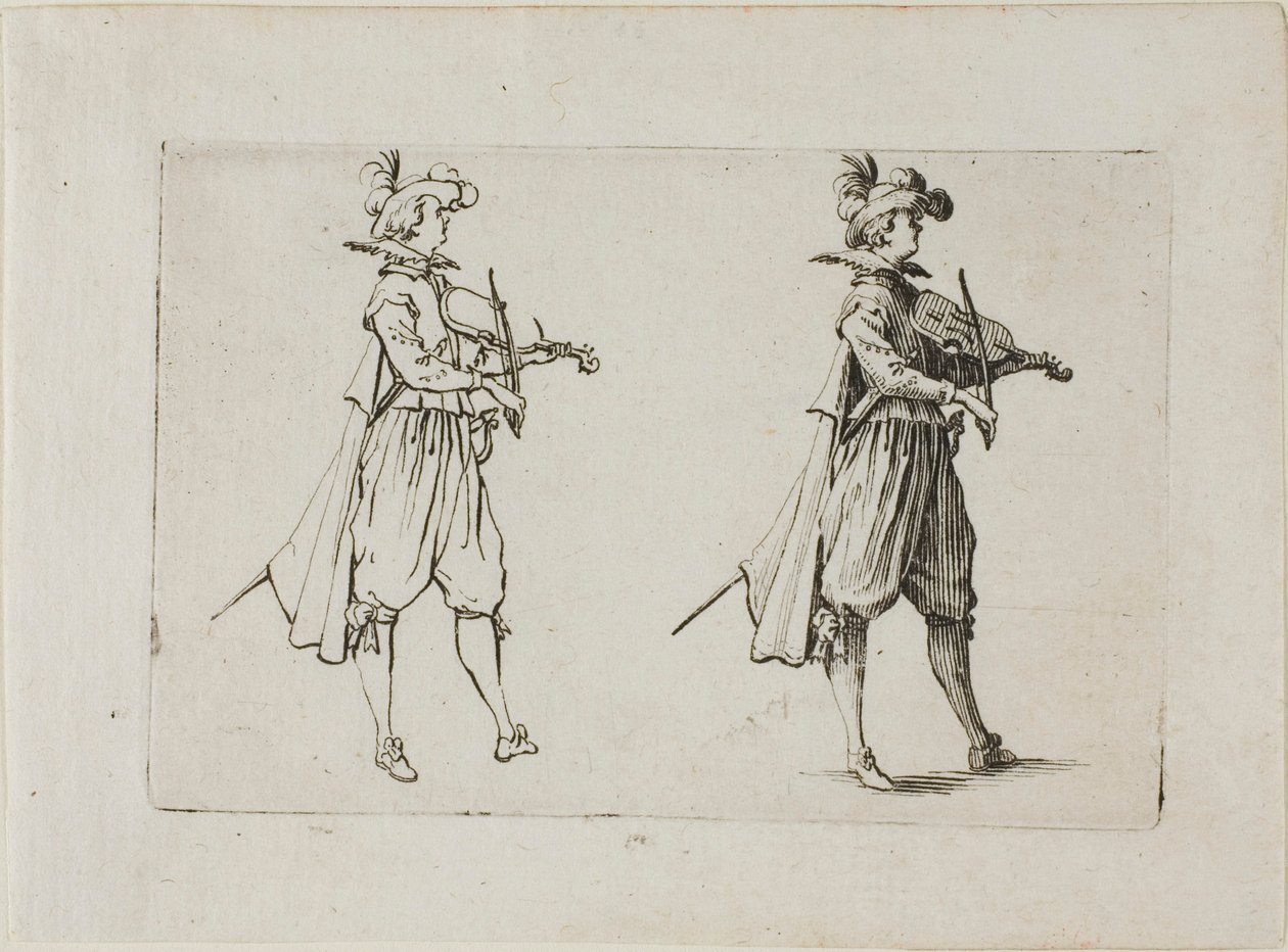 Skrzypek, z Kaprysów autorstwa Jacques Callot