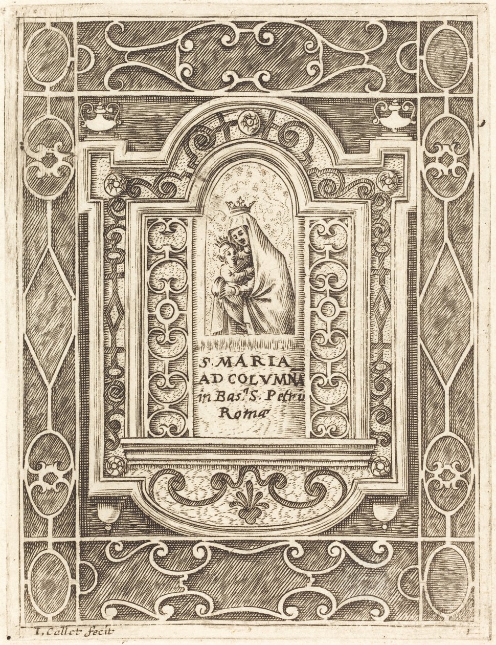 Dziewica przy Kolumnie Dziewica przy Kolumnie, 16081611. autorstwa Jacques Callot