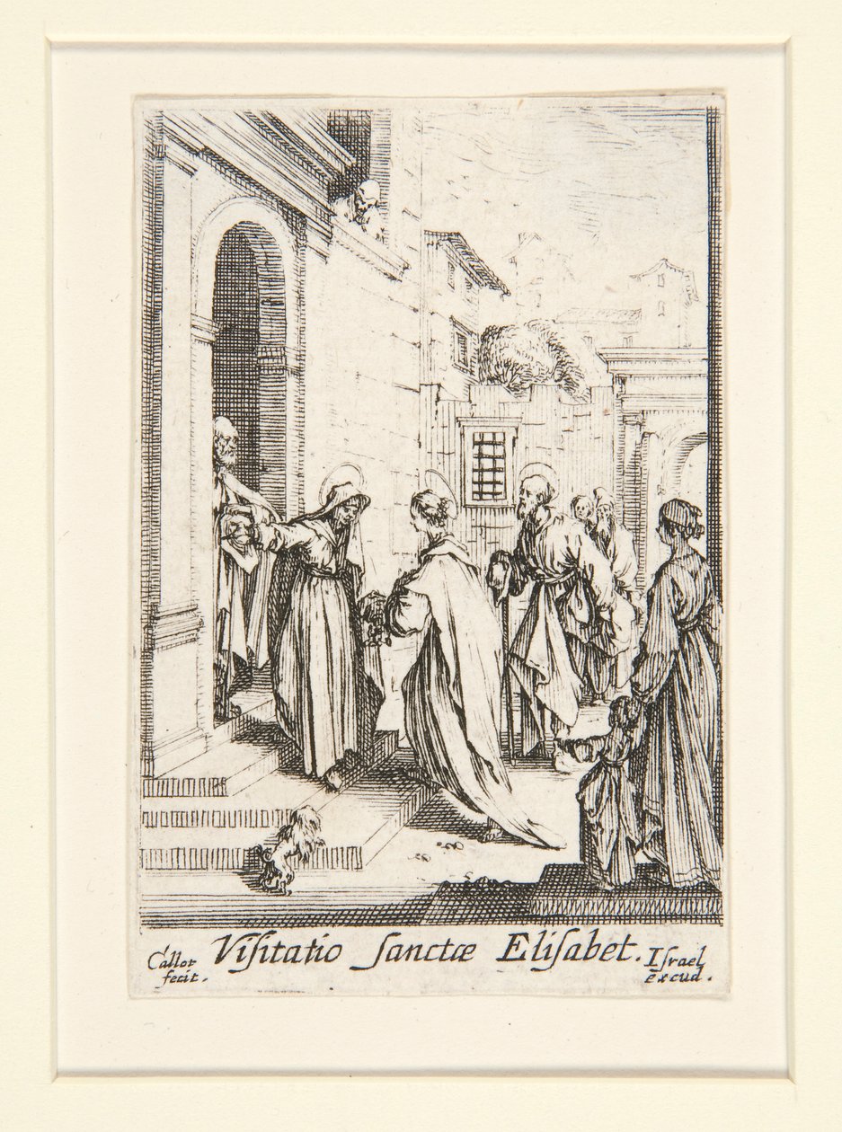 Nawiedzenie, nr. 6, z Życia Dziewicy autorstwa Jacques Callot