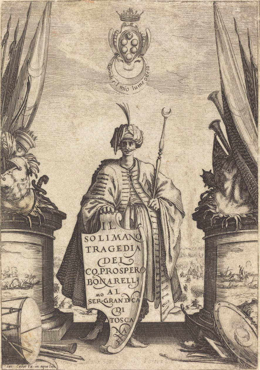 Strona tytułowa „Il Suleiman” autorstwa Jacques Callot