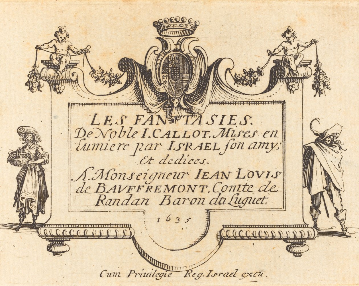 Strona tytułowa "Fantazji" autorstwa Jacques Callot