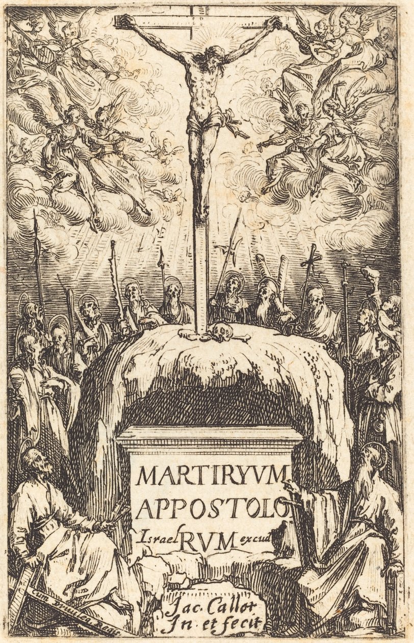 Strona tytułowa „Męczeństwa Apostołów” autorstwa Jacques Callot