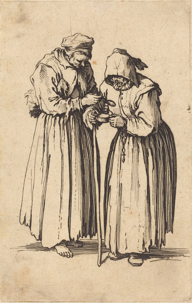 Dwie żebraczki autorstwa Jacques Callot