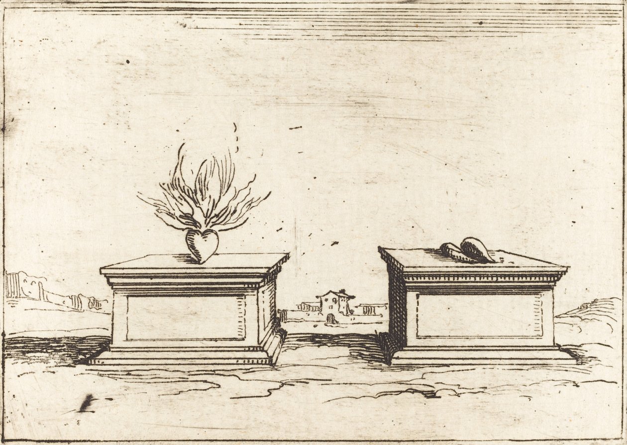 Dwa serca autorstwa Jacques Callot
