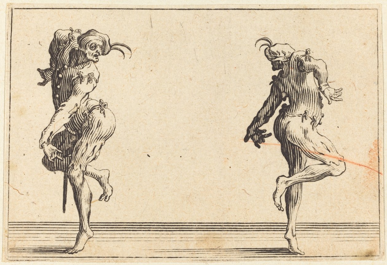 Tańczące dwa pantalony, ok. 1930 r. 1622. autorstwa Jacques Callot