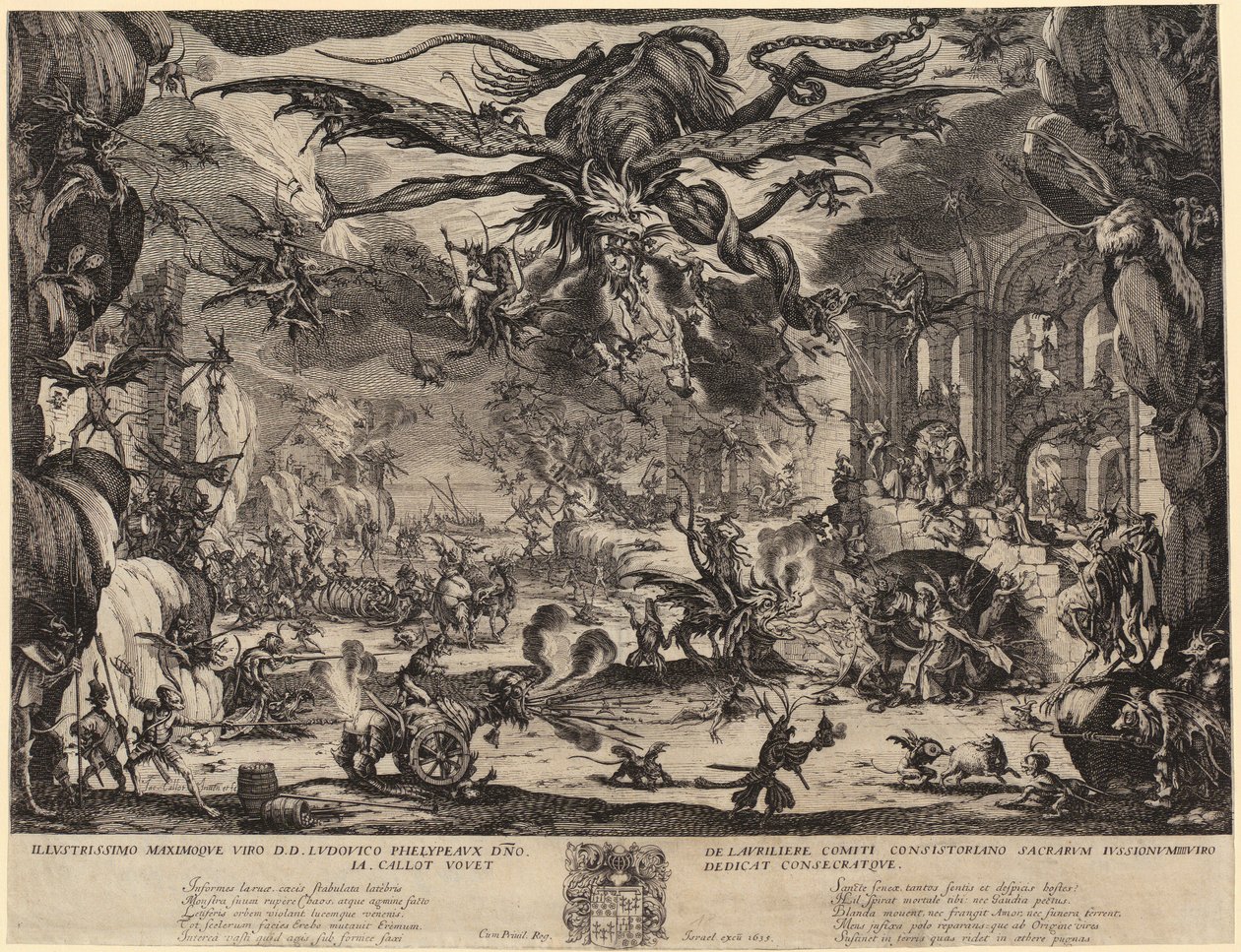 Pokuszenie św. Antoniego [2: wersja z Nancy] autorstwa Jacques Callot