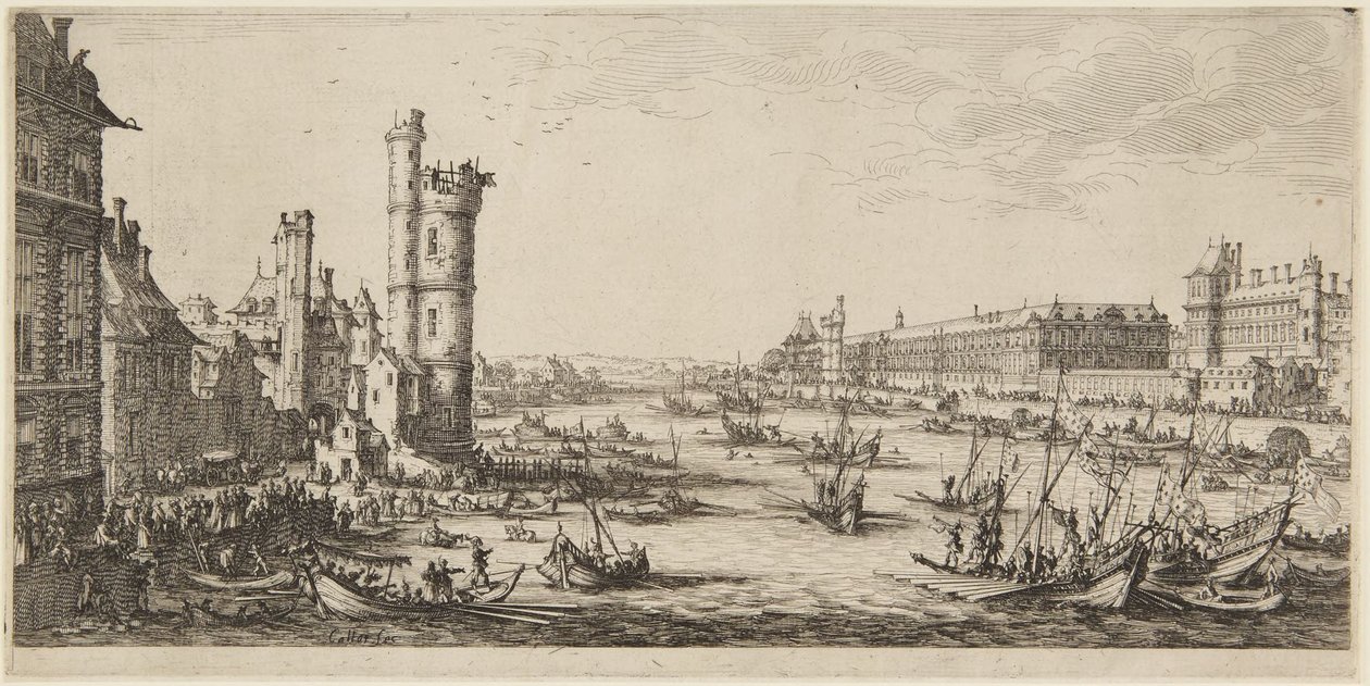 Widok na Luwr autorstwa Jacques Callot