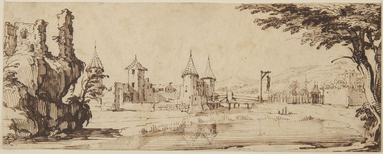 Widok na zamek autorstwa Jacques Callot